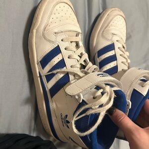 Adidas White Blue high top sneakers Women’s 8